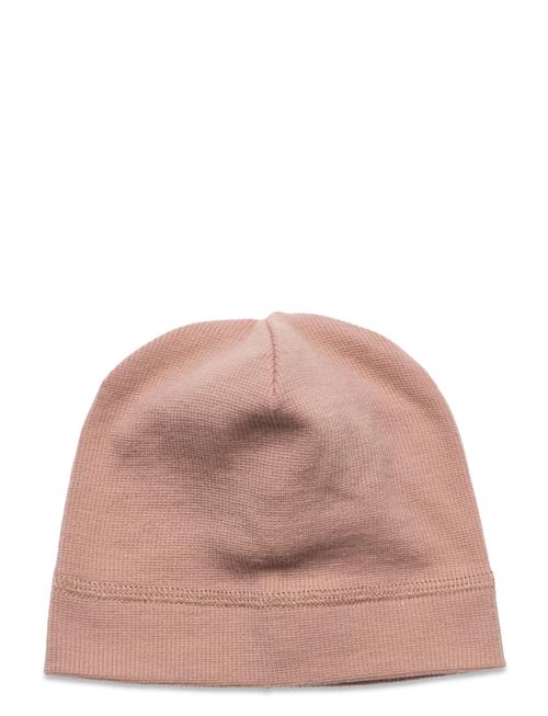 Beanie Solid Wool Rib Huttelihut Pink