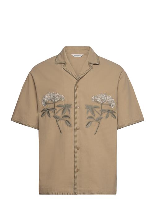 HOLZWEILER Pier Ripstop Embroidery Shirt HOLZWEILER Beige