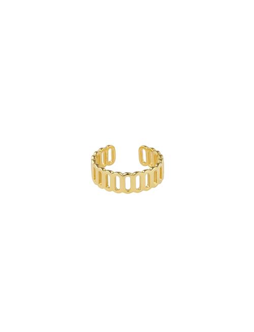 Design Letters Link Together Ring Design Letters Gold