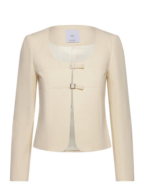 Mango Double-Buckle Jacket Mango Cream