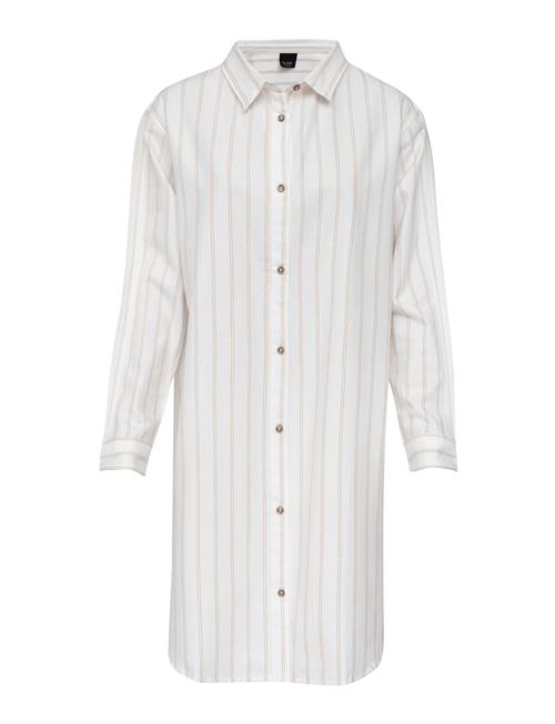 Høie of Scandinavia Pilen Yarndyed Flannel Night Shirt Høie Of Scandinavia White