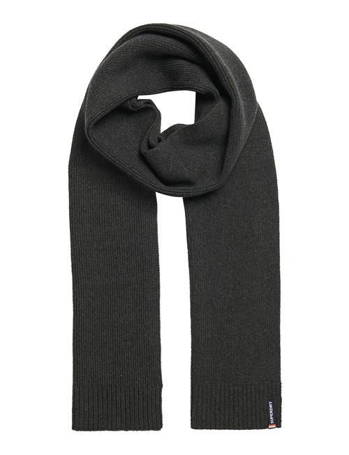 Superdry Essential Logo Knitted Scarf Superdry Grey