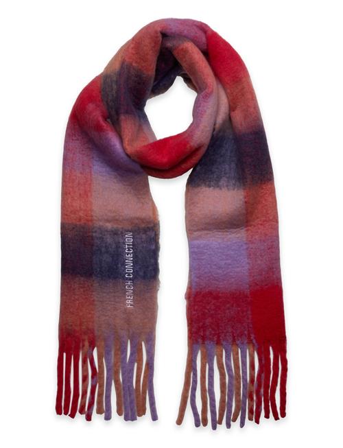 French Connection Super Soft Check Scarf French Connection Red