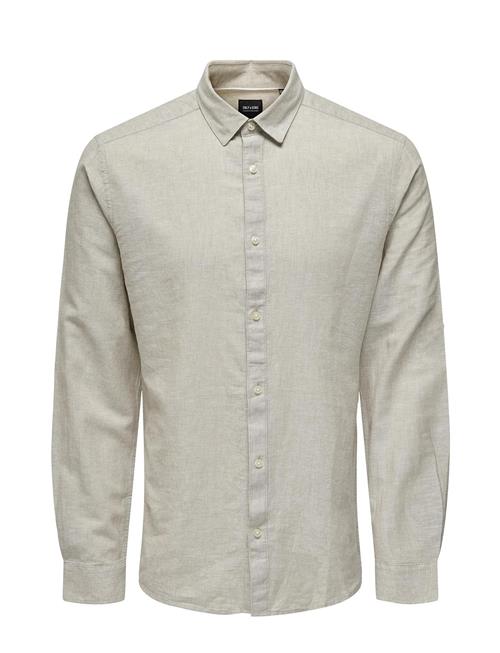 ONLY & SONS Onscaiden Ls Solid Linen Shirt Noos ONLY & SONS Beige