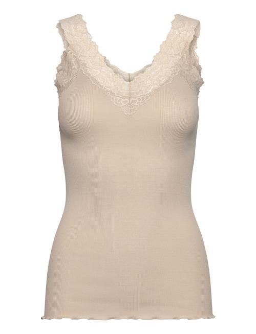 Se Rosemunde Organic Top W/ Lace Rosemunde Beige ved Booztlet