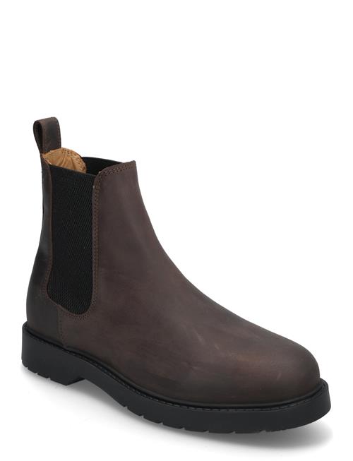 Slhtim Leather Chelsea Boot Selected Brown