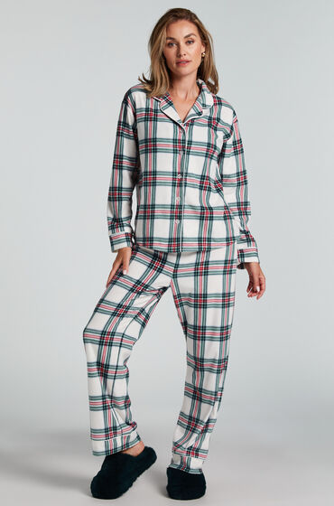 Hunkemöller Pyjamassæt Fleece hvid