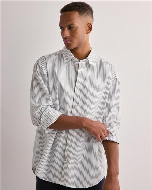 Gant Rel Heritage Poplin Stripe Shirt Stribede skjorter Hvid