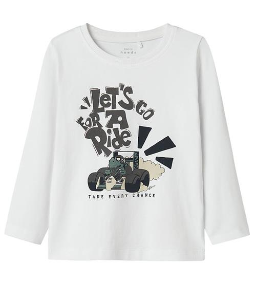 Se Name It Bluse - NmmVux - Bright White/Lets Go For A Ride ved KidsWorld