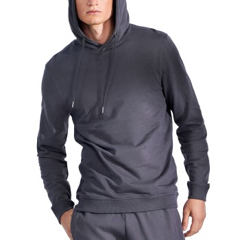 Se Bread & Boxers Bread and Boxers Organic Cotton Men Hooded Shirt 2P Grafit Large Herre ved Timarco