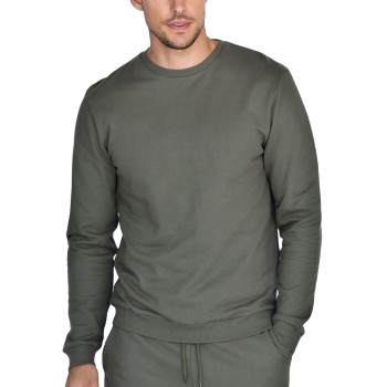 Se Bread & Boxers Bread and Boxers Organic Cotton Men Sweatshirt Oliven økologisk bomuld Large Herre ved Timarco