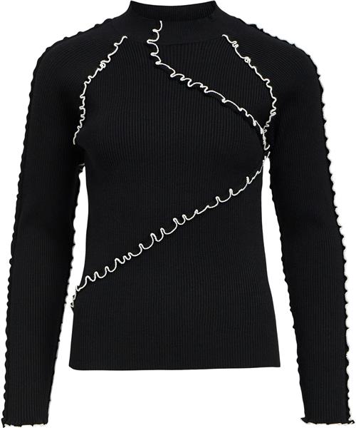 Se Object Objjanne Knit SLI L/S Pullover 136 Kvinde Multi Toppe Str S - hos Magasin ved Magasin