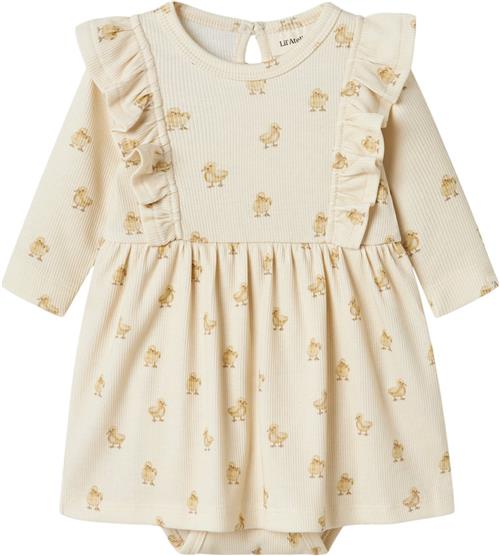 Lil' Atelier Nbflavo EMO LS Body Dress LIL Str 68 - Turtledove/duck Kjoler hos Magasin