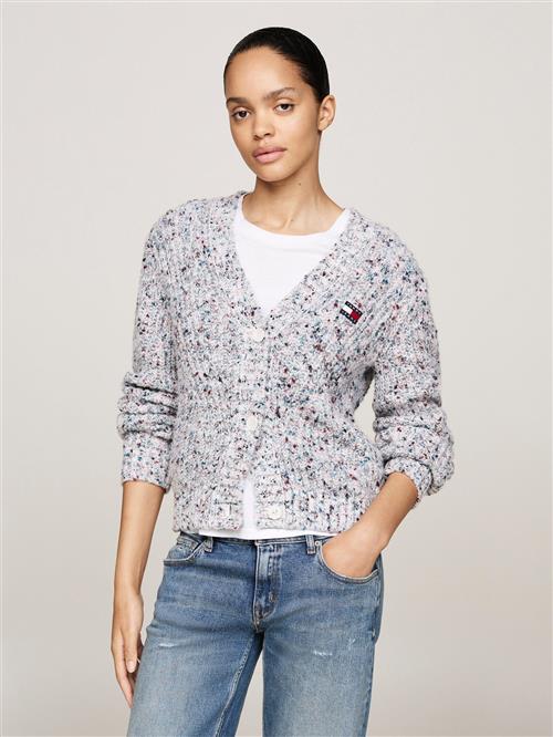 Se Tommy Hilfiger TJW Marled Yarn Cardigan Kvinde Ancient White Langærmede Bluser Str L - hos Magasin ved Magasin