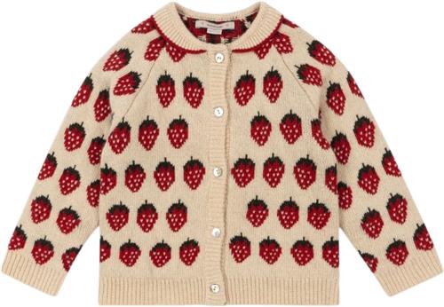 Konges Sløjd Belou Knit Collar Cardigan Str 4Y - Strawberry Cardigans hos Magasin