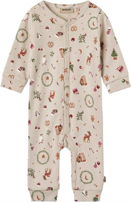 Wheat Pyjamas Mads Str 74/9m - Offwhite Holiday Nattøj Bomuld hos Magasin