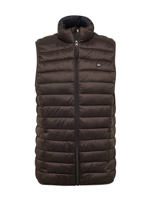 BLEND Vest 'Romsey'  mørkebrun / sort / hvid