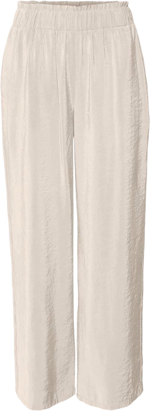 Vero Moda Vmqueeny Long Pants WVN GA Kvinde Birch Bukser Med Brede Ben Regular Fit Str XS - hos Magasin