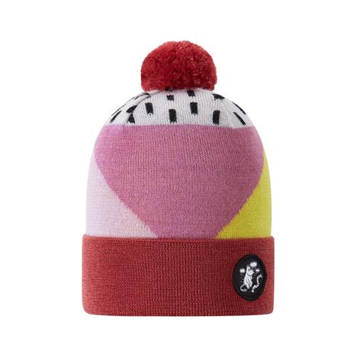 Se Reima Beanie - Moomin Flinga i Red Clay | Rød | 44 cm ved Babyshop