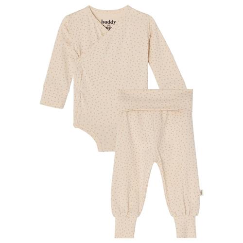 Buddy & Hope GOTS Johan Nyfødt Sæt Beige Dots | Beige | 62/68 cm