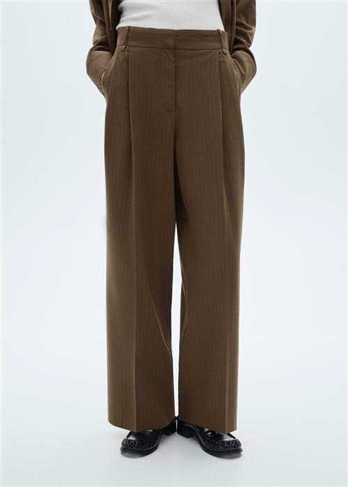 MANGO Trousers .- Stripe Kvinde 36 Bukser Med Brede Ben Str 40 - hos Magasin