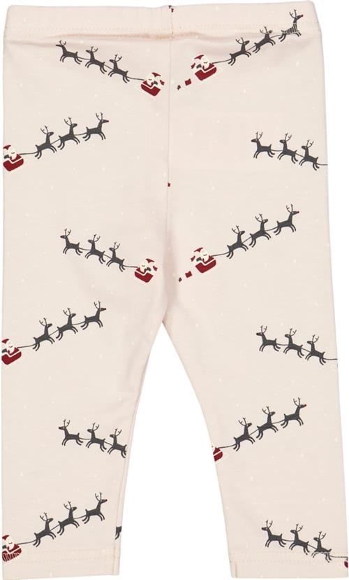 Müsli by Green Cotton Santa Leggings Baby Str 92 - Nightingale/ Cabernet/ Balsam Cream Leggings Bomuld hos Magasin