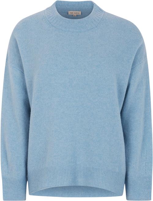 esmé studios Escleo Oneck Knit Kvinde Kentucky Blue Mélange Sweaters Str L - Merino hos Magasin