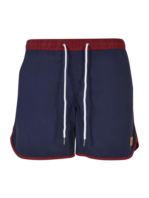 Urban Classics Badeshorts 'Retro'  navy / burgunder / hvid