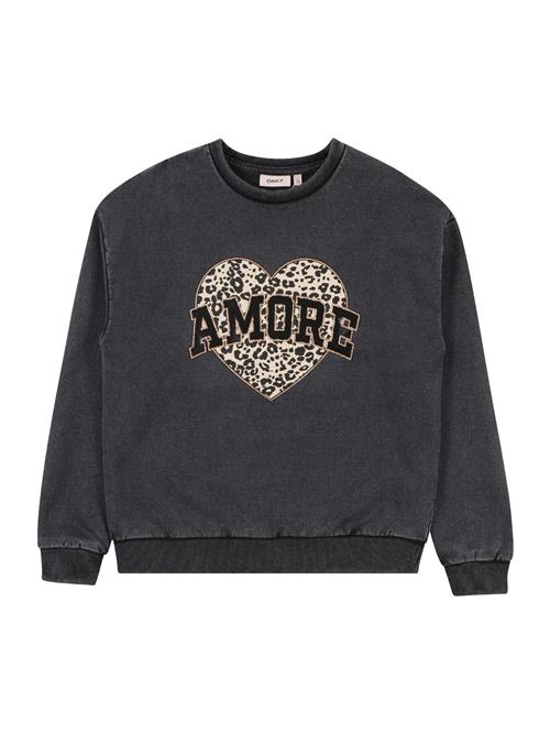ONLY GIRLS Sweatshirt  beige / basalgrå / sort