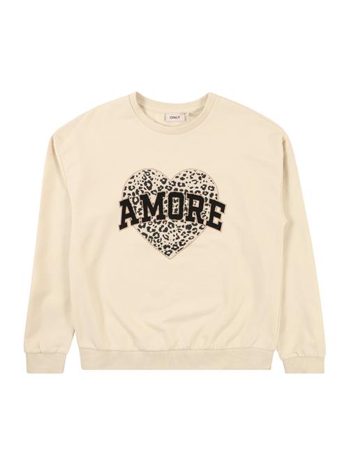 Se KIDS ONLY Sweatshirt  sand / guld / sort ved About You