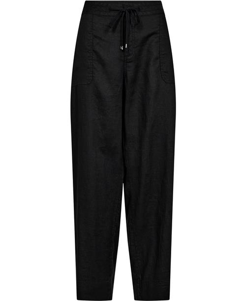 Lauren Ralph Lauren Soft Drapey Linenpant Kvinde Sort Hørbukser Str 16W - hos Magasin