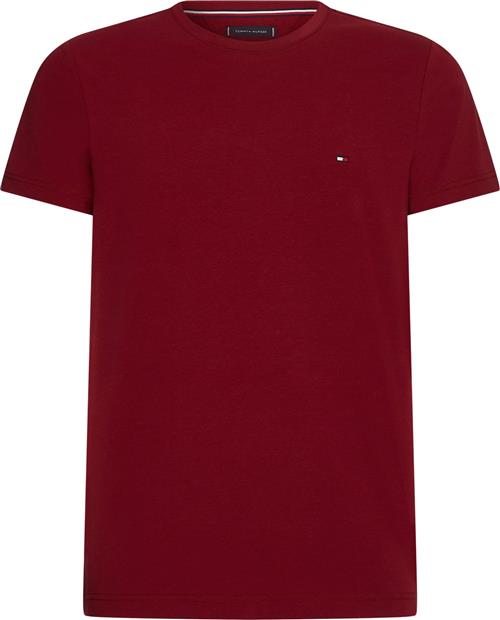 Tommy Hilfiger Stretch Slim FIT TEE Mand Rouge Kortærmede T-shirts Str L - hos Magasin