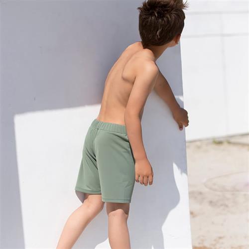 Petit Crabe Alex Swim Shorts, Army Str 3-4 år - Army Badebukser hos Magasin