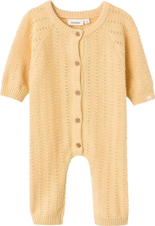 Lil' Atelier Nbfdaimo Loose Knit Suit LIL Str 68 - Sahara Sun Buksedragter hos Magasin