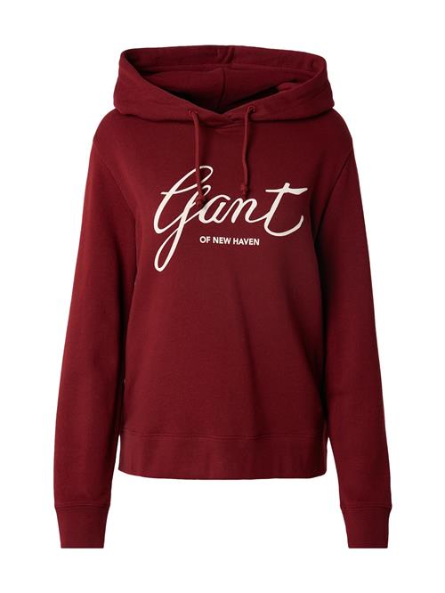 GANT Sweatshirt  vinrød / hvid