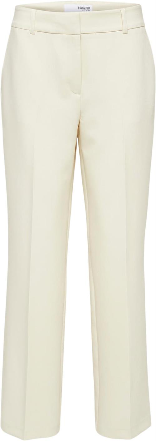 Selected Femme Slfrita MW Wide Pant Birch B Kvinde Birch Bukser Med Brede Ben Str "34/""32" - hos Magasin