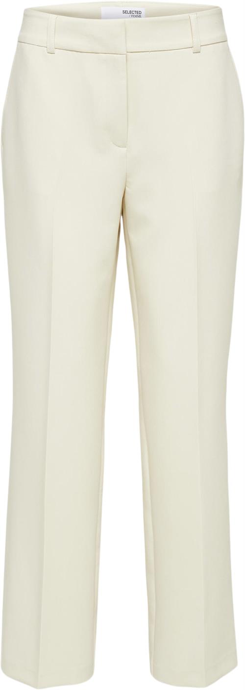 Selected Femme Slfrita MW Wide Pant Birch B Kvinde Birch Bukser Med Brede Ben Str "42/""32" - hos Magasin