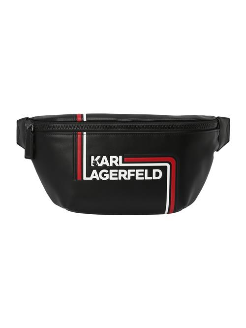 Karl Lagerfeld Bæltetaske 'ESSENTIAL'  rød / sort / hvid