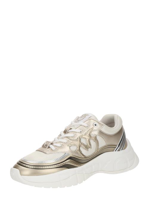 PINKO Sneaker low 'GLAMMY'  ecru / guld / sølv