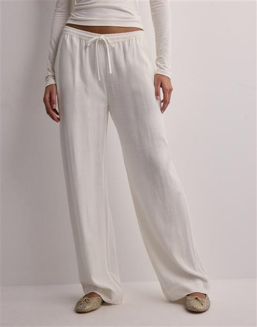 Nelly - Hvid - Pull On Linen Pants