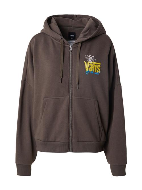 VANS Sweatjakke 'TEAR GLOBE TURKISH COFFE'  azur / mørkebrun / gul / hvid