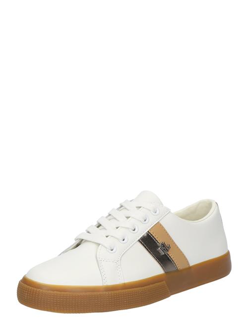 Se Lauren Ralph Lauren Sneaker low 'JANSON'  beige / bronze / hvid ved About You