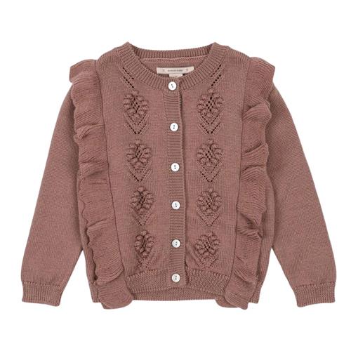 Konges Sløjd Fiol Frill Cardigan - Burlwood | Lilla | 7-8 years