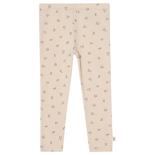 Buddy & Hope GOTS Kalle Leggings Flower | Hvid | 74/80 cm