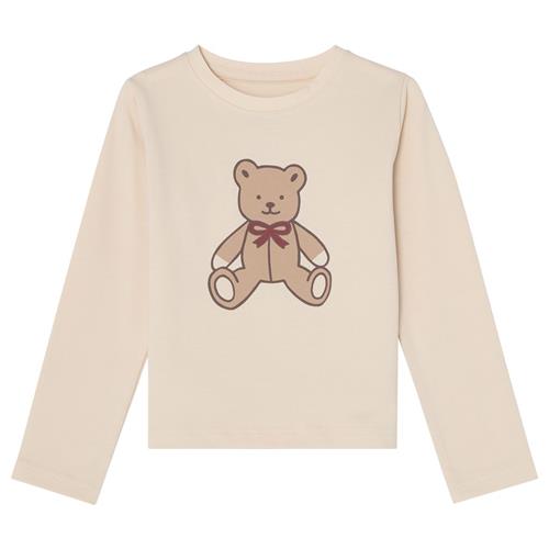 Buddy & Hope GOTS Tia Langærmet T-shirt Offwhite Bear | Hvid | 98/104 cm