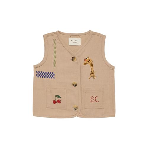 Sissel Edelbo Ellie Mini Vest with Embroidery Incence | Brun | 3-4 years