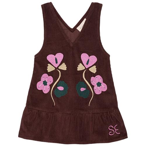 Sissel Edelbo Hollie Mini Corduroy Kjole Chocolate Brown | Brun | 7-8 years