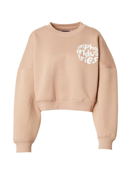 ALPHA INDUSTRIES Sweatshirt  koral / hvid