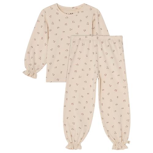 Buddy & Hope Katja Floral Pyjamas med Flæsekanter | Hvid | 86/92 cm