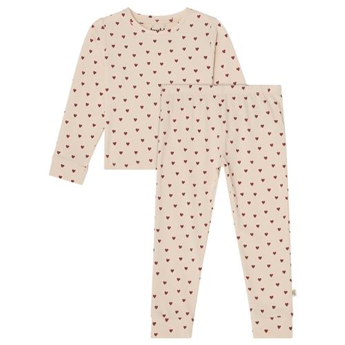 Buddy & Hope Konrad Pyjamas Set Merry Hearts | Hvid | 110/116 cm